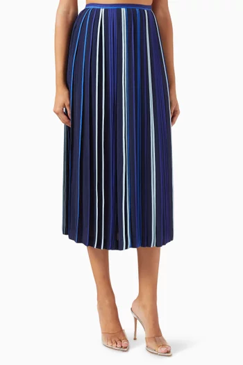 Classic Multi-binding Midi Skirt in Crepe