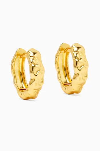 Classic Huggy Hoop Earrings in 18kt Gold-plated Bronze