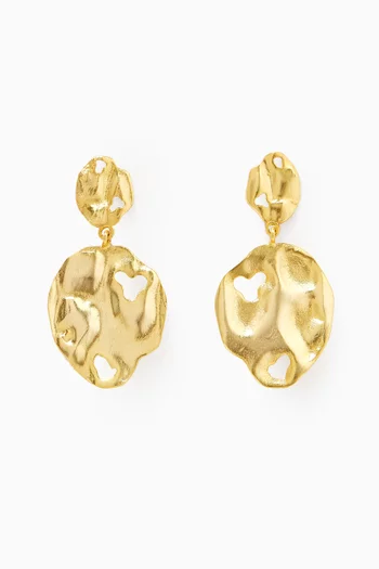 Abstract Earrings in 18kt Gold-plated Bronze