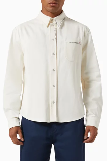 Logo Embroidered Shirt in Cotton