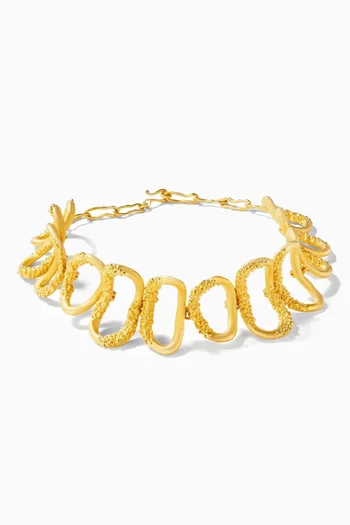 Cassandra Choker Necklace in 18kt Gold-plated Brass
