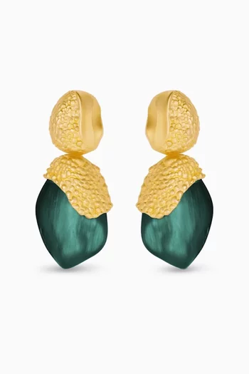 Snowdrop Earrings in 18kt Gold-plated Brass
