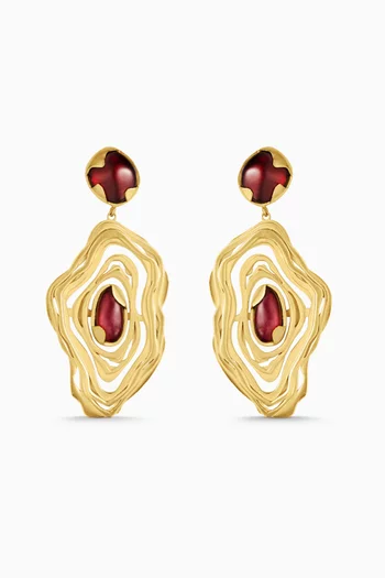 Nebula Earrings in 18kt Gold-plated Brass