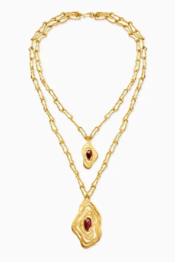 Nebula Necklace in 18kt Gold-plated Brass
