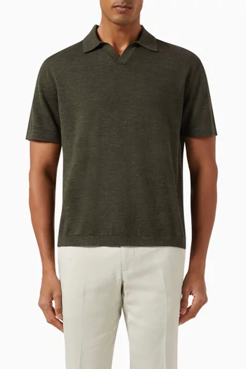 Brenan Polo Shirt in Cotton & Linen