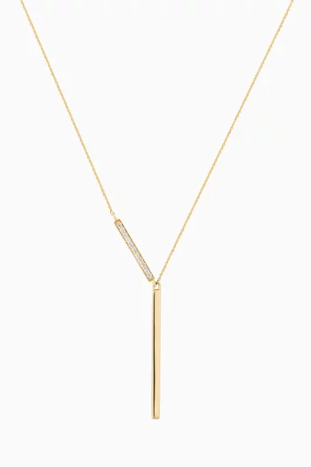 Ouverture Diamond Bar Necklace 14kt Yellow Gold