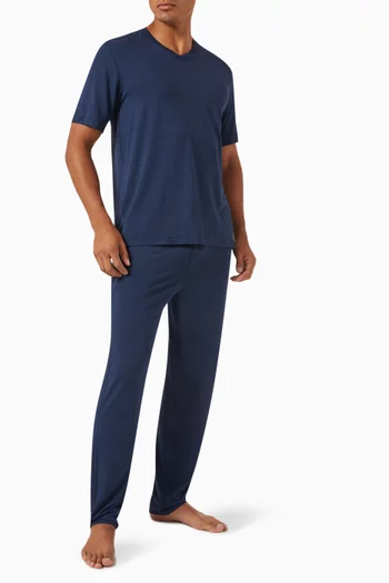 V-neck T-shirt in Stretch Viscose