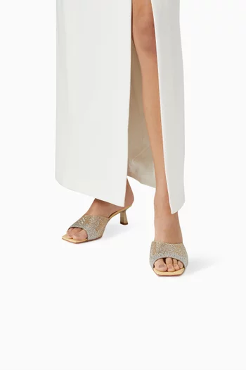 Aradia 65 Embellished Mules in Leather