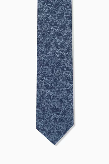 ربطة عنق بنقشة بيزلي حرير