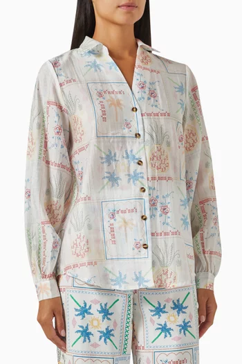 Miley Printed Shirt in Lyocell Blend