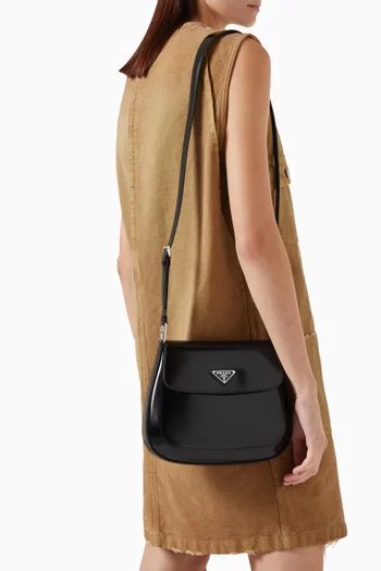 Cleo Shoulder Bag in Brushed Leather