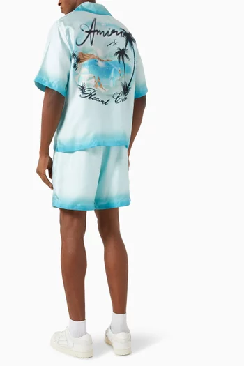 Resort Club Bowling Shirt in Silk