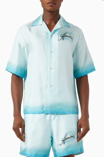 Resort Club Bowling Shirt in Silk