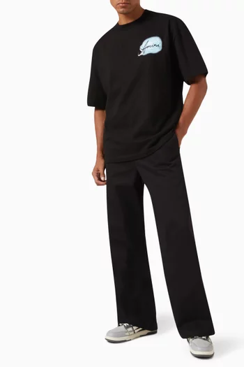 Paradise Airbrush Oversized T-shirt in Stretch Cotton