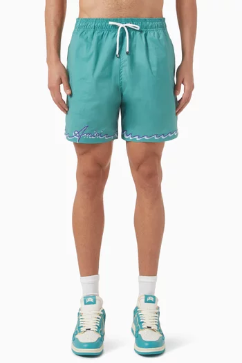 Wave Swim Shorts in Nylon