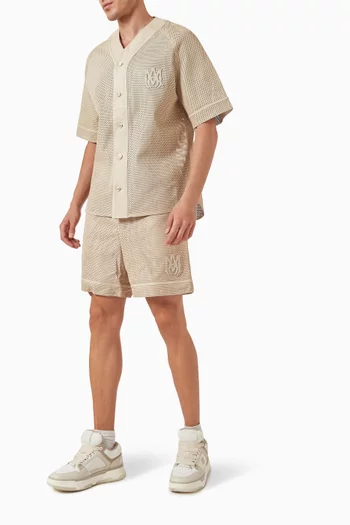 MA Perforated Shorts in Leather