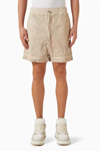 MA Perforated Shorts in Leather