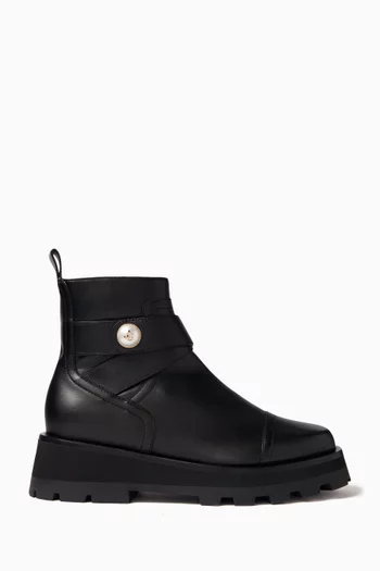 Meena Ankle Boots in Smooth Leather