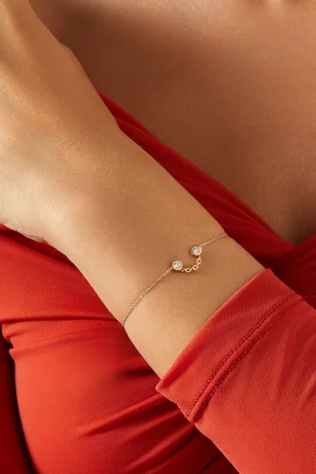 Smile Diamond Bracelet in 18kt Yellow Gold