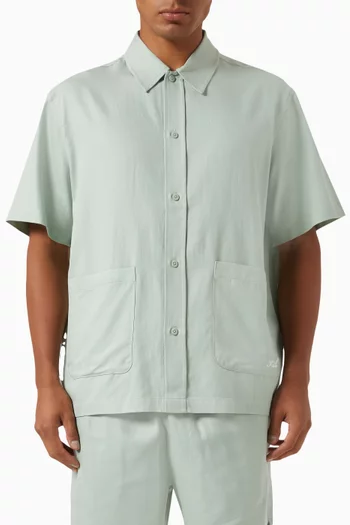 Boxy Overshirt in Silk & Cotton