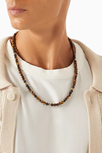 Tiger Eye Beaded Necklace