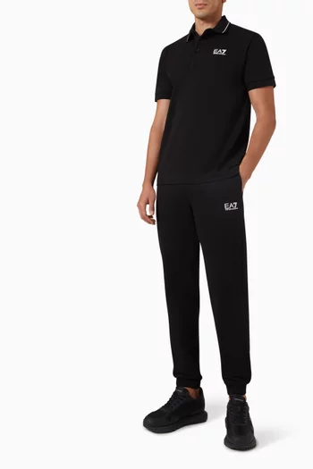 EA7 Logo Sweatpants in Cotton