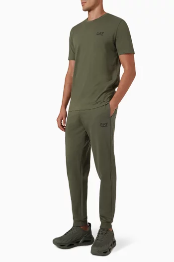 EA7 Logo Sweatpants in Cotton