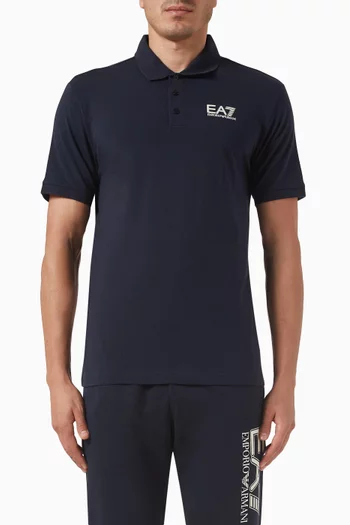 EA7 Logo Polo Shirt in Cotton