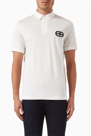 Logo Polo Shirt in Lyocell-cotton