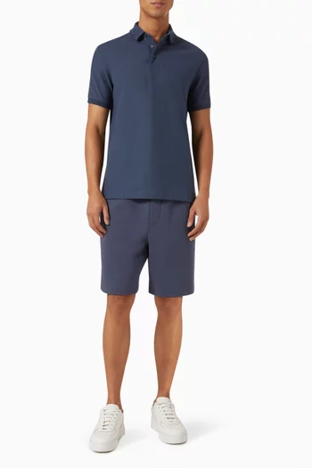 Logo Tape Polo Shirt in Cotton