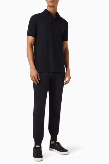 Logo Tape Polo Shirt in Cotton