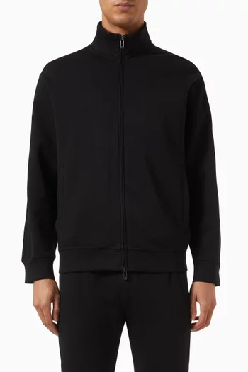 Tape Zip Jacket in Double-jersey