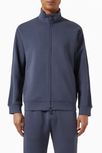 Tape Zip Jacket in Double-jersey