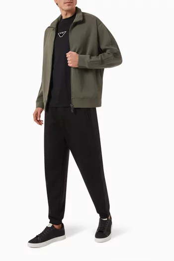 Tape Zip Jacket in Double-jersey