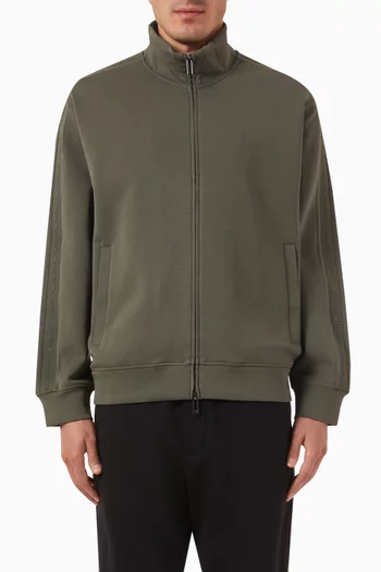 Tape Zip Jacket in Double-jersey