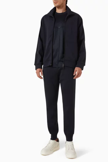 Tape Zip Jacket in Double-jersey