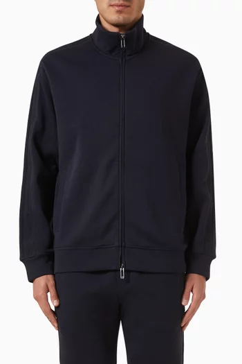 Tape Zip Jacket in Double-jersey