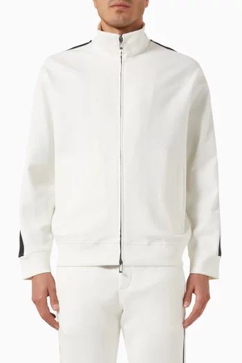 Tape Zip Jacket in Double-jersey