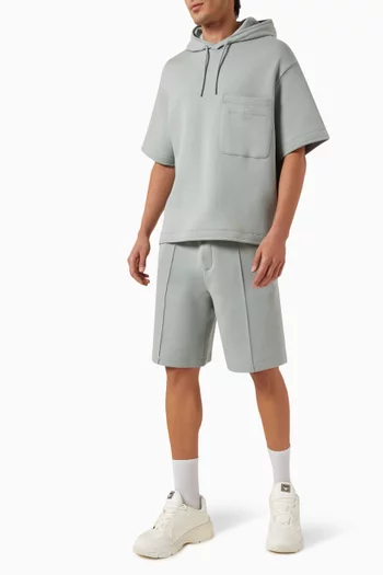 Micro EA Logo Hoodie in Double-jersey