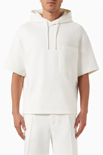 Micro EA Logo Hoodie in Double-jersey