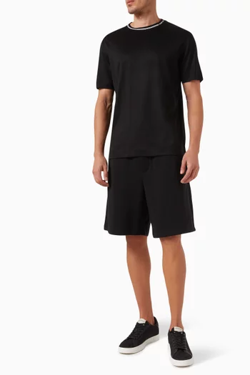 Logo Collar T-shirt in Lyocell-cotton