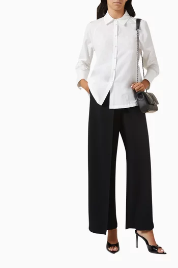 Ruffle Back Shirt in Cotton