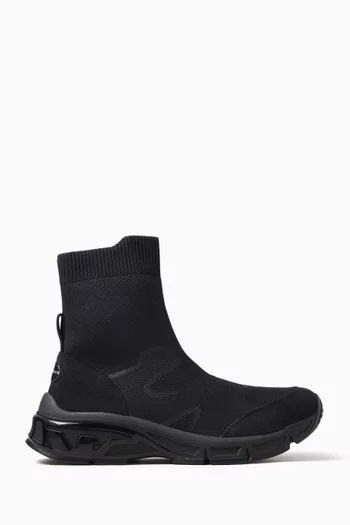 High-top Sneakers in Sock-knit