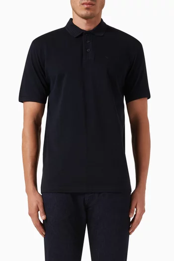 Micro-eagle Polo Shirt in Cotton-piqué