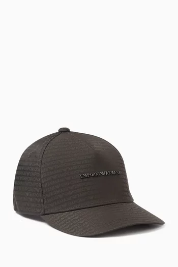 Logo Baseball Cap in Jacquard