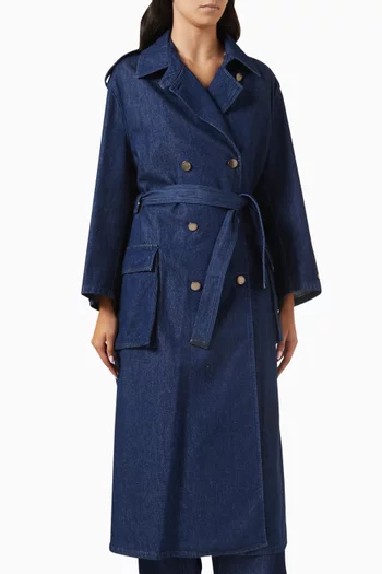 Trench Coat in Denim