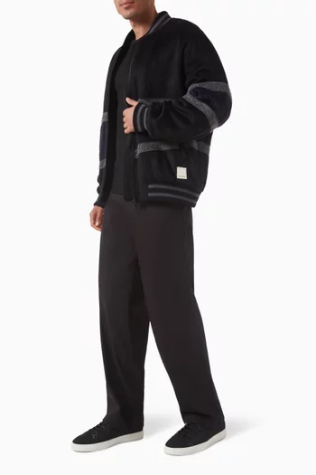 Bomber Jacket in Wool-blend