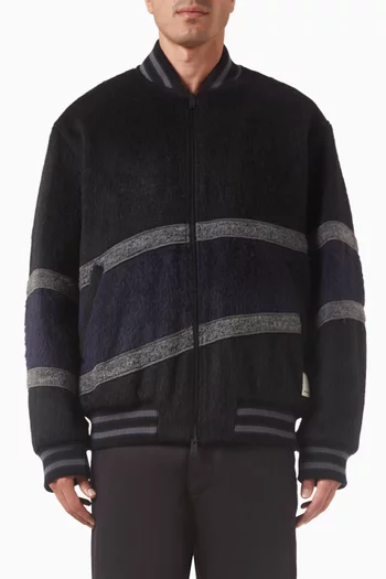 Bomber Jacket in Wool-blend