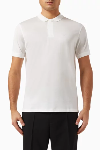 تي شيرت بولو بشعار النسر حجم صغير مزيج قطن