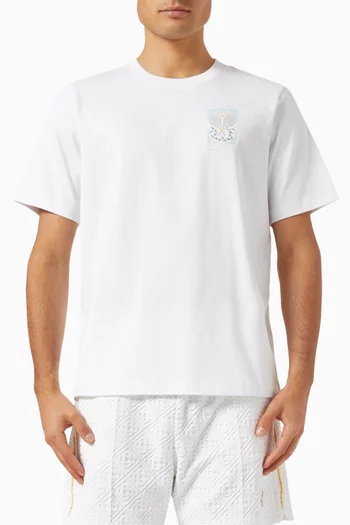 Tennis Pastelle Printed T-shirt in Cotton-jersey